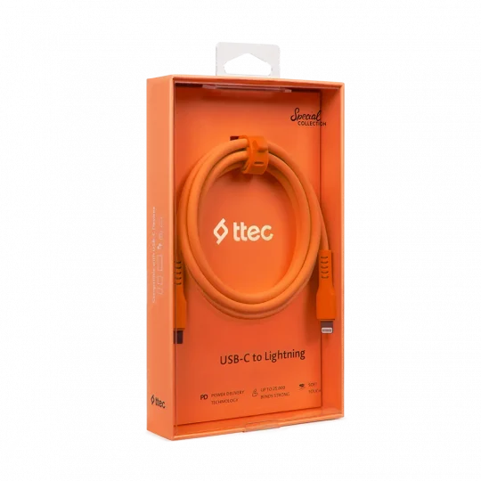 ttec USB-C - Lightning Charge/Data Cable, 120cm 2DK60NT