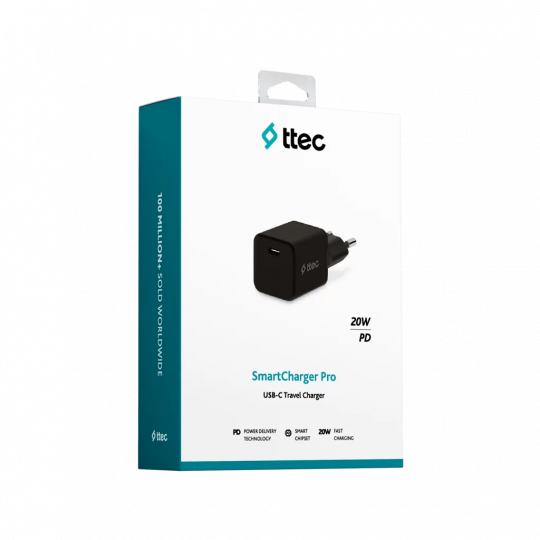 ttec SmartCharger 20W PD Travel Fast Charger 2SCP01S